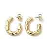 Oval with Star 304 Stainless Steel Stud Earrings EJEW-Z026-13G-1