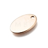 Ion Plating(IP) 304 Stainless Steel Stamping Blank Tag Pendants STAS-S028-02RG-2