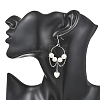 Brass Heart Dangle Earrings EJEW-JE06805-2