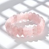 Bicone Natural Rose Quartz Beads Stretch Bracelets for Women BJEW-C097-05C-2