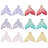 24Pcs 6 Colors Transparent Spray Painted Glass Pendants GLAA-FS0001-90-1