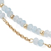 Adjustable Natural Malaysia Jade & 304 Stainless Steel Multi-strand Bracelets BJEW-JB13035-04-3