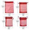 30Pcs 4 Styles Rectangle Organza Bags Jewellery Storage Pouches Wedding Favour Party Mesh Drawstring Gift OP-FS0001-01A-7