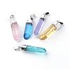 Natural Quartz Pointed Pendants G-Q481-68-1