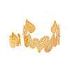 Iron Textured Heart Cuff Bangles & Rings Sets for Women WG0A4C8-01-5