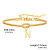 304 Stainless Steel Initial Charm Bracelets FS-WGD8E41-34-1