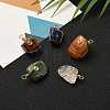 Natural Gemstone Wire Wrapped Pendants PALLOY-JF00503-4