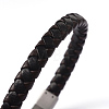 Leather Braided Cord Bracelets BJEW-E293-01P-3