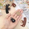 2 Pairs 2 Colors Leather Undamaged Bag D Ring Connector FIND-CA0007-92-3