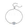 S925 Silver Devil Eye Bracelet with Full Diamond Eyes Series AK1290-22-1