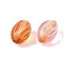 Baking Paint and Golden Metal Enlaced Glass Beads GL-CBA1477-08-2