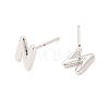 Brass Hollow Out Initial Letter Stud Earrings for Women EJEW-A044-01P-N-2