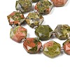 Natural Unakite Beads Strands G-G144-A01-01-4