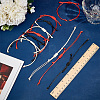 30Pcs 3 Colors Braided Waxed Polyester Cord AJEW-DR0001-32-4