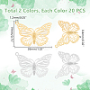 40Pcs 2 Colors 201 & 304 Stainless Steel Filigree Pendants STAS-UN0057-13-3
