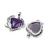 Natural Amethyst Pendants G-Q025-01P-04-3