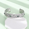 304 Stainless Steel Rhinestone Cuff Bangles for Women BJEW-R026-01P-2