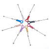 8Pcs 8 Colors Acrylic Straw Pendant Beadable Bar HJEW-TA0001-51-2