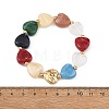 Acrylic Beads & CCB Plastic Beads Stretch Bracelets for Women BJEW-JB14199-5