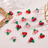 56Pcs 4 Colors Transparent Resin Pendants RESI-FH0001-64-4