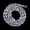 Transparent Electroplate Glass Beads Strands EGLA-N013-T4mm-B-M-3