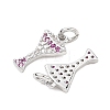 SHEGRACE Brass Micro Pave Cubic Zirconia Pendants XGRQ1U118-381P-2