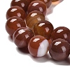 Natural Striped Agate/Banded Agate Beads Strands G-B079-A05-03B-4