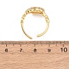 Brass Micro Pave Cubic Zirconia Cuff Open Rings RJEW-F204-07A-G01-3
