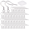 100Pairs Brass Earring Hooks KK-CN0001-78-1