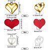 SUPERFINDINGS 30Pcs 3 Style Heart Pendants FIND-FH0003-50-2