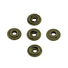 Flat Round Tibetan Style Alloy Spacer Beads X-TIBEP-R340-12AB-FF-1