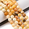 Natural Yellow Jade Beads Strands G-F591-17-8MM-3