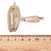 Electroplate Natural Spiral Shell Pendants SSHEL-Q100-53G-3