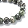 Natural Zebra Jasper Stretch Beaded Bracelets G-A185-01B-2