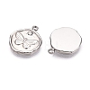 304 Stainless Steel Pendants STAS-L022-274P-3