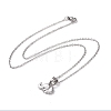 304 Stainless Steel Elephant Pendant Necklace for Women STAS-E154-26P-2