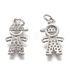 Brass Micro Pave Clear Cubic Zirconia Pendants LS-ZIRC-C020-36P-2