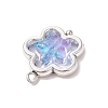 7Pcs Alloy and Glass Pendants PALLOY-JF03366-01-5