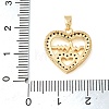 Brass Rhinestone Pendants RB-CBA2C2D-04G-3
