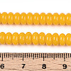 Opaque Spray Painted Glass Beads GLAA-ZX008-6mm-18K-4