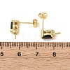 Brass Micro Pave Cubic Zirconia Earring Findings KK-D226-10G-3