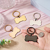 4Pcs 4 Colors Stainless Steel Bone Keychains KEYC-TA0004-80A-5