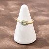 Brass Micro Pave Cubic Zirconia Finger Rings RJEW-C153-01G-3