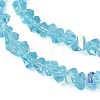 Electroplate Transparent Glass Beads Strands EGLA-P061-04C-AB20-2