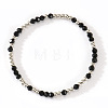 Glass & 304 Stainless Steel Beaded Stretch Bracelets for Women AN7513-2-1