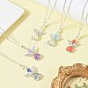 14Pcs 7 Style Acrylic & Alloy Pendant Decorations HJEW-FS00075-5
