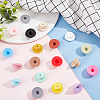 19Pcs 19 Colors Silicone Beads SIL-AR0001-05-4