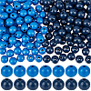 150Pcs 2 Colors Spray Painted Round Natural Schima Wood Beads WOOD-PA0001-70-1