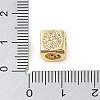 Brass Micro Pave Clear Cubic Zirconia European Beads LS-KK-K368-01G-04-3