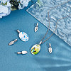 6Pcs 304 Stainless Steel Glue-on Flat Pad Pendant Bails STAS-BBC0010-77-4